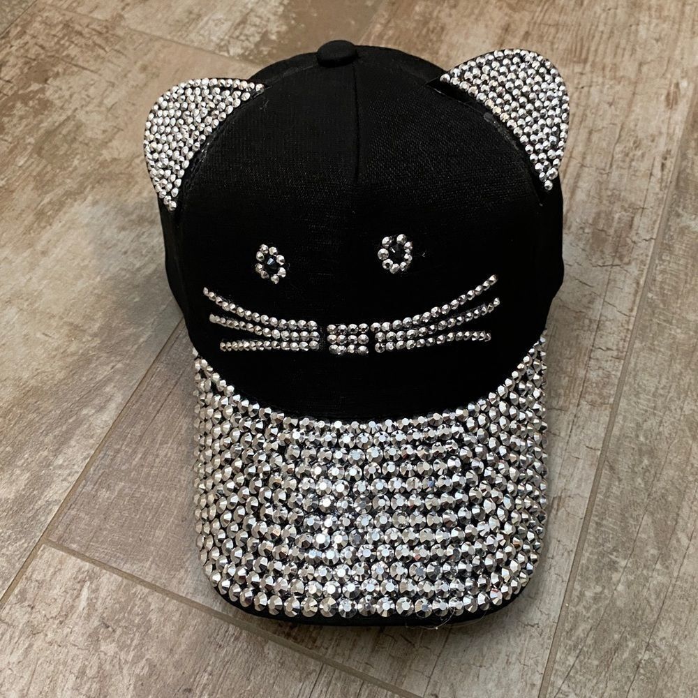 Rhinestone Cat Cap    - Picture 2 of 8
